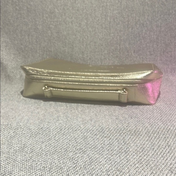 Lancome Gold Cosmetic Bag with Embossed Floral Design - Picture 7 of 16